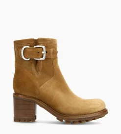 FREE LANCE Paris Boot biker à boucle - Justy 70 - Cuir velours - Cigare Shop