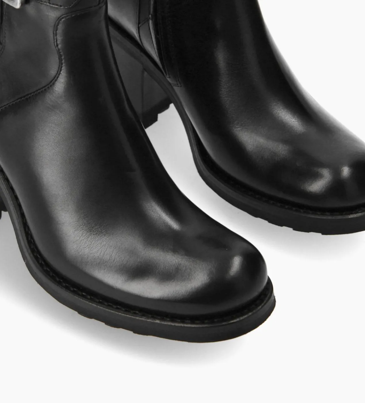 FREE LANCE Paris Boot biker à boucle - Justy 70 - Cuir lisse - Noir Flash Sale