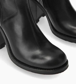 FREE LANCE Paris Boot biker à boucle - Justy 90 - Cuir lisse - Noir Hot