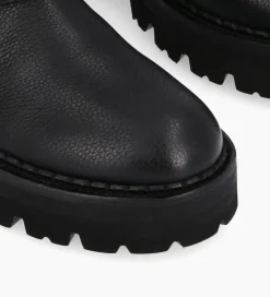 FREE LANCE Paris Boot biker à double boucle - Carrie 45 - Cuir grainé - Noir Flash Sale