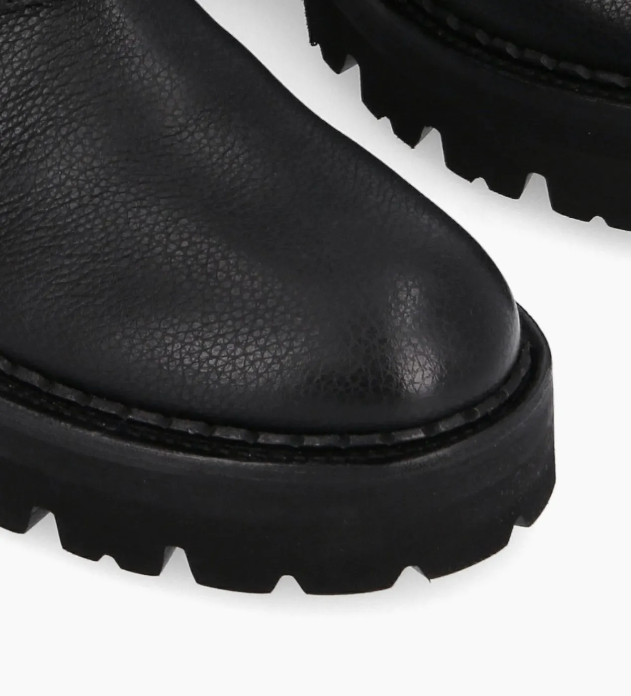 FREE LANCE Paris Boot biker à double boucle - Carrie 45 - Cuir grainé - Noir Flash Sale