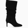 FREE LANCE Paris Botte à talon - Céleste 65 - Cuir velours - Noir Outlet