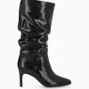 FREE LANCE Paris Botte à talon - Céleste 65 - Cuir imprimé serpent verni - Noir Fashion