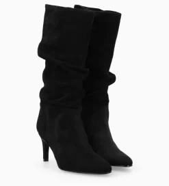 FREE LANCE Paris Botte à talon - Céleste 65 - Cuir velours - Noir Outlet