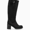 FREE LANCE Paris Botte biker à boucle - Biker 7 - Cuir velours - Noir Outlet