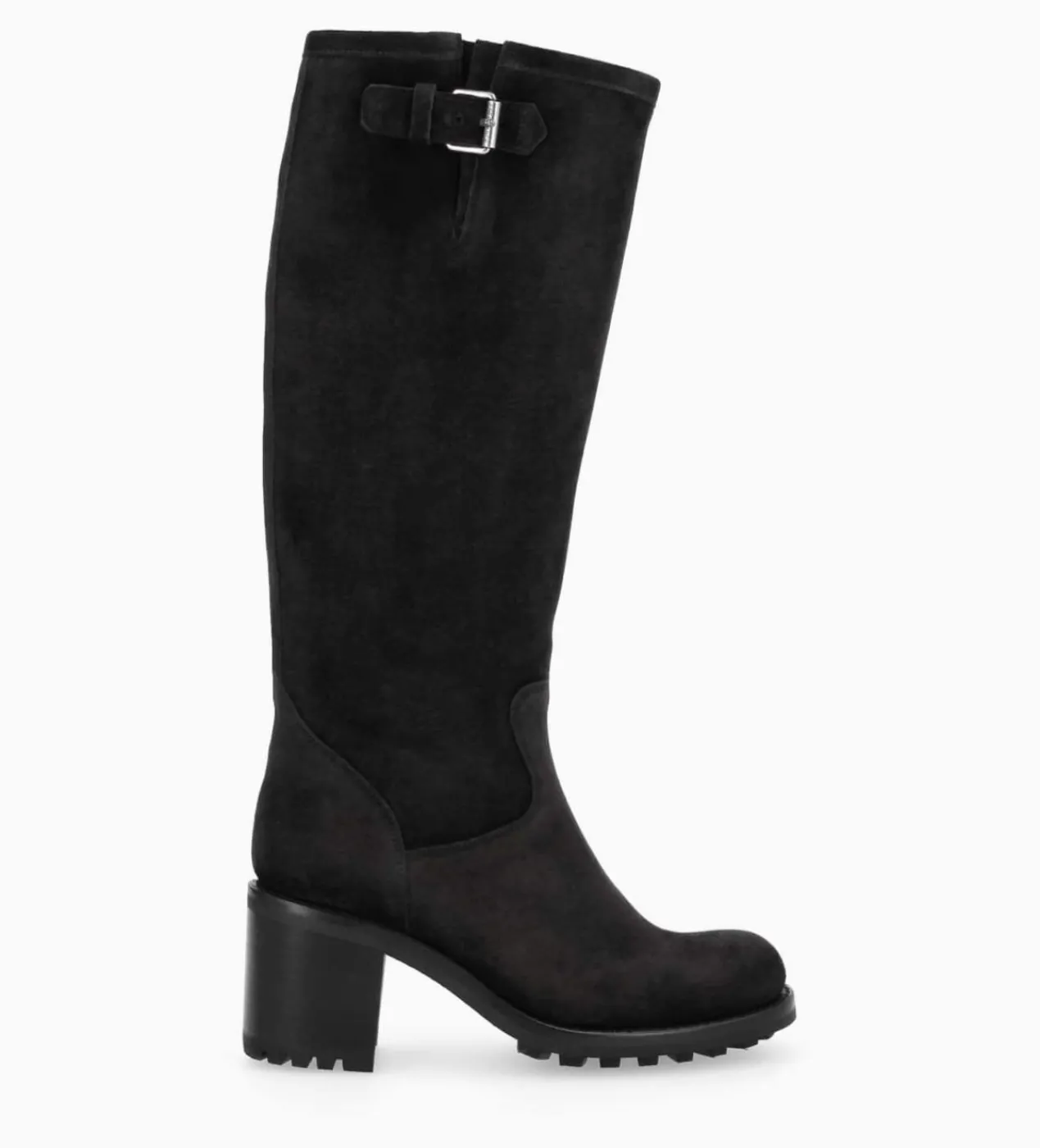 FREE LANCE Paris Botte biker à boucle - Biker 7 - Cuir velours - Noir Outlet