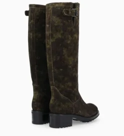 FREE LANCE Paris Botte biker à boucle - Biker 40 - Cuir velours - Camouflage Cheap