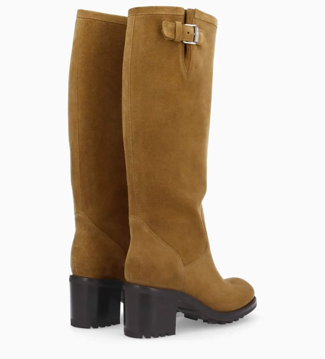 FREE LANCE Paris Botte biker à boucle - Biker 7 - Cuir velours - Sienna Clearance