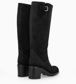 FREE LANCE Paris Botte biker à boucle - Biker 7 - Cuir velours - Noir Outlet