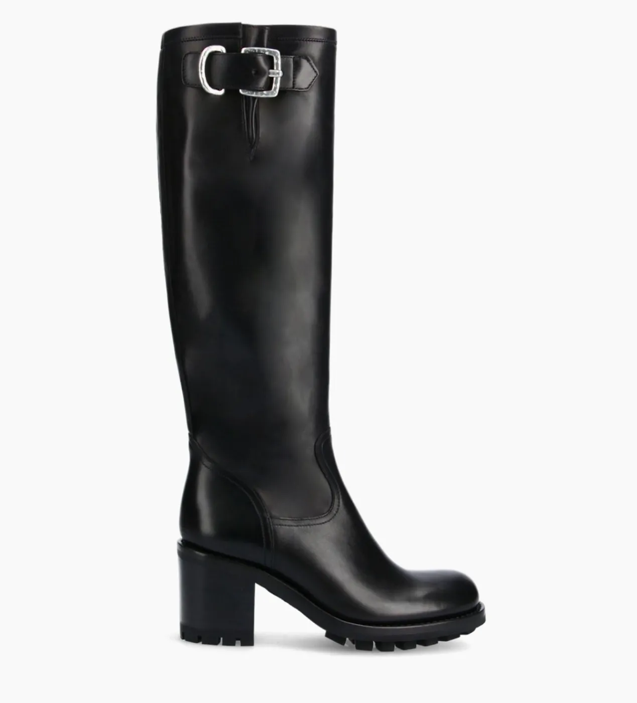 FREE LANCE Paris Botte biker zippée à boucle - Justy 70 - Cuir lisse - Noir Discount