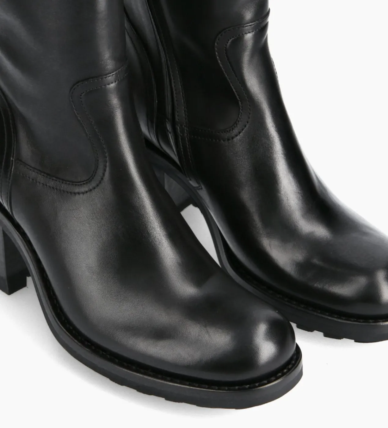FREE LANCE Paris Botte biker zippée à boucle - Justy 70 - Cuir lisse - Noir Discount