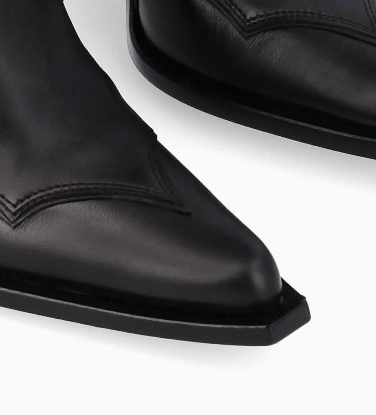 FREE LANCE Paris Botte western à talon - Annie 80 - Cuir de veau lisse mat - Noir Best