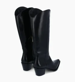 FREE LANCE Paris Botte western à talon - Ruby 50 - Cuir de veau lisse brillant - Noir Cheap