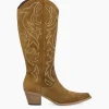 FREE LANCE Paris Botte western brodée à talon - Ruby 50 - Cuir velours - Sienna Fashion