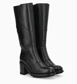 FREE LANCE Paris Botte zippée à talon - Thelma 70 - Cuir lisse - Noir Best