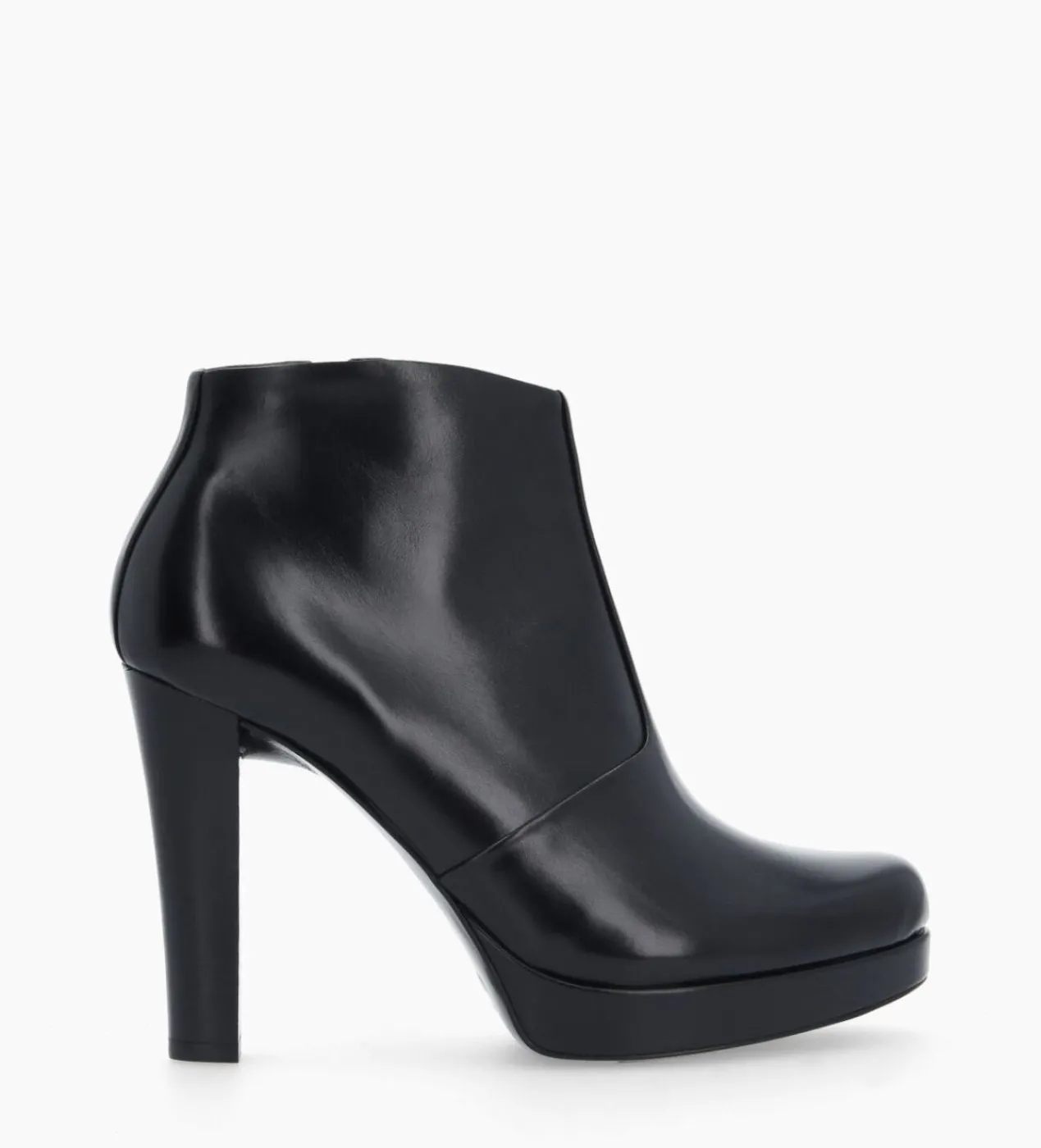 FREE LANCE Paris Bottine à talon à zip - Juke 70 - Cuir lisse - Noir Discount