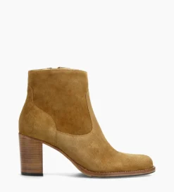 FREE LANCE Paris Bottine à talon à zip - Legend 70 - Cuir velours - Cigare Best Sale