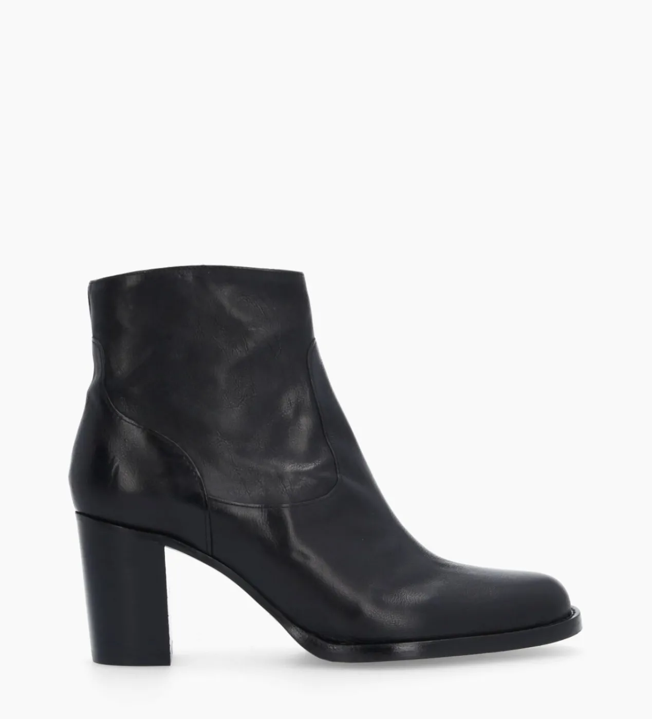 FREE LANCE Paris Bottine à talon à zip - Legend 70 - Cuir grainé - Noir Best Sale