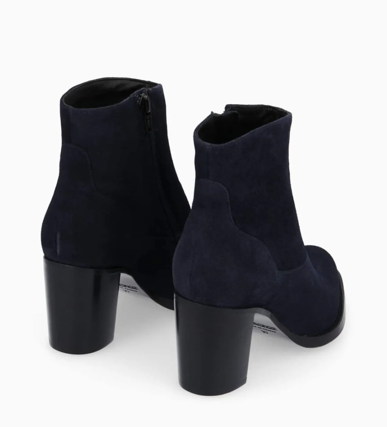 FREE LANCE Paris Bottine à talon à zip - Legend 70 - Cuir velours - Marine Fashion