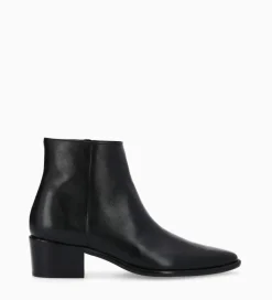 FREE LANCE Paris Bottine à talon à zip - Megan 50 - Cuir lisse - Noir Cheap