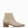 FREE LANCE Paris Bottine à talon à zip - Megan 50 - Cuir velours - Taupe Flash Sale