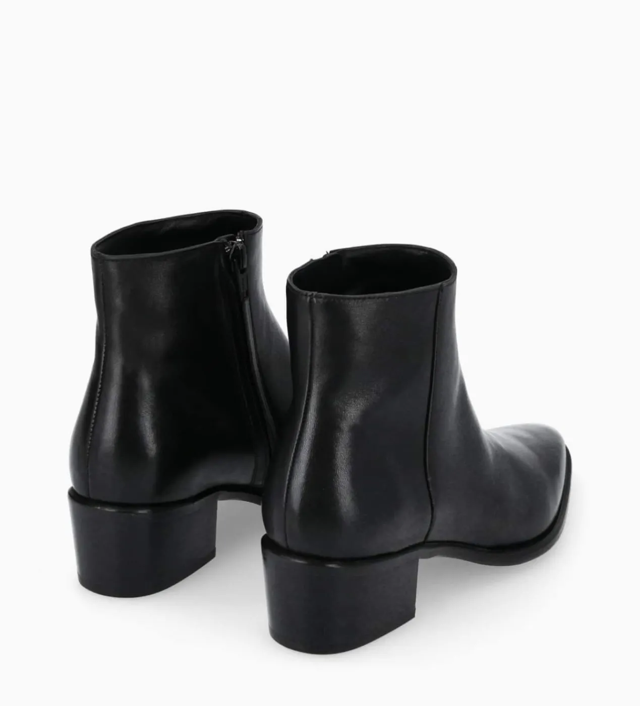 FREE LANCE Paris Bottine à talon à zip - Megan 50 - Cuir lisse - Noir Cheap