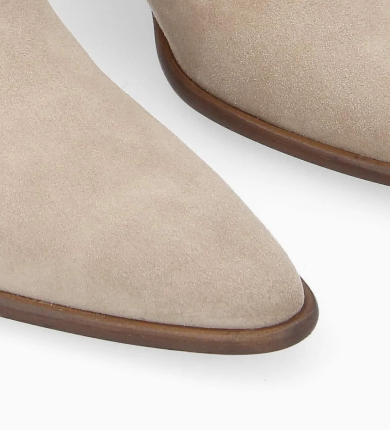 FREE LANCE Paris Bottine à talon à zip - Megan 50 - Cuir velours - Taupe Flash Sale