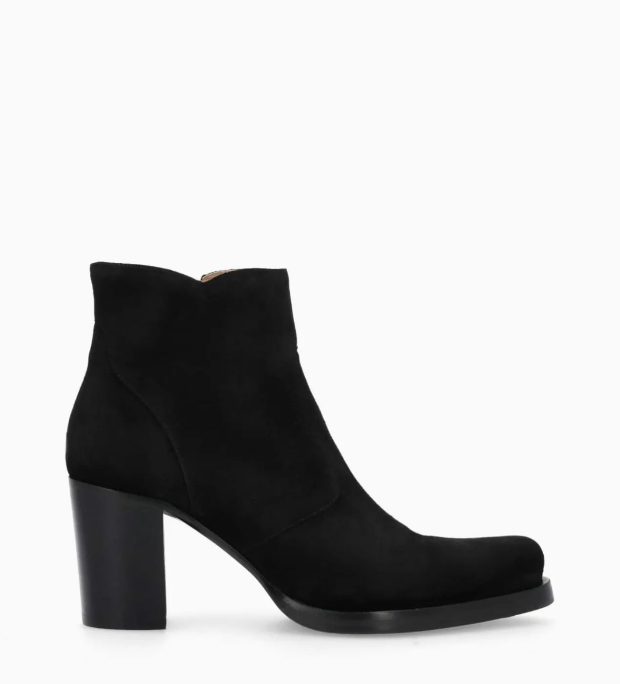 FREE LANCE Paris Bottine à talon à zip - Paddy 70 - Cuir velours - Noir Best