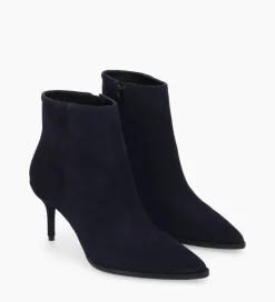 FREE LANCE Paris Bottine à talon aiguille - Jamie 70 - Cuir velours - Marine Hot