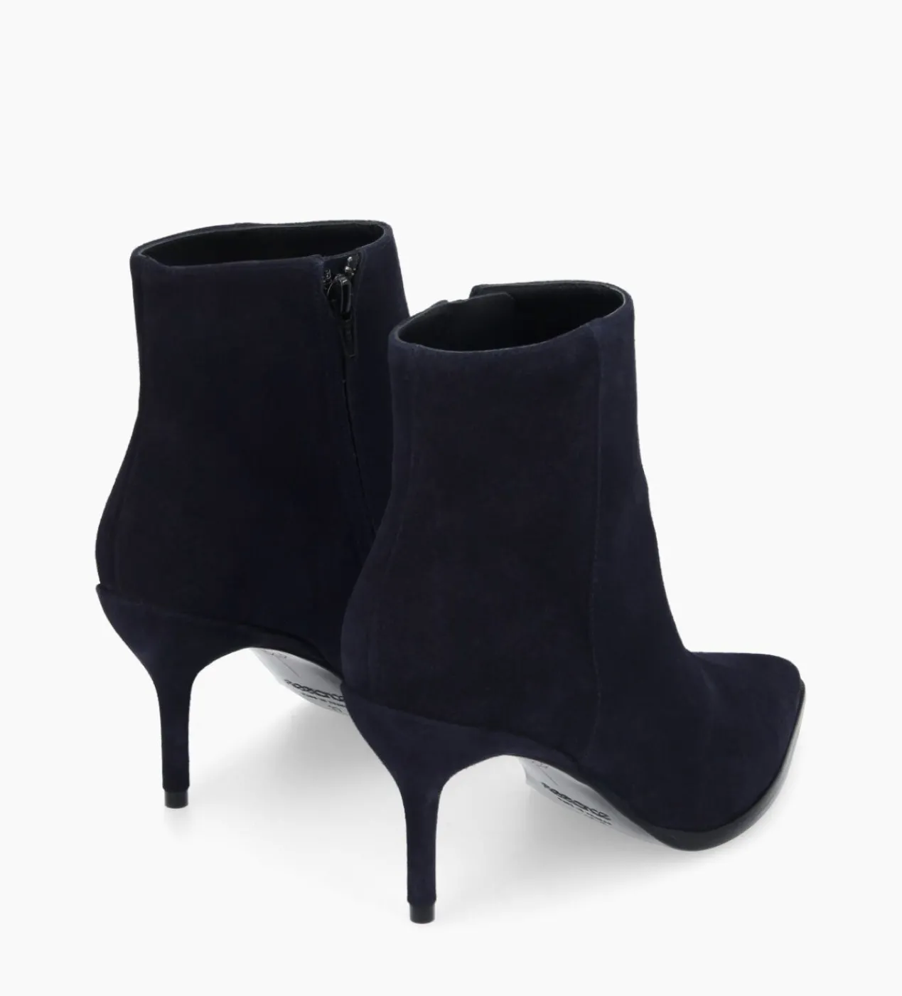 FREE LANCE Paris Bottine à talon aiguille - Jamie 70 - Cuir velours - Marine Hot
