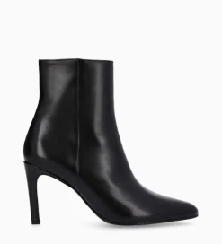 FREE LANCE Paris Bottine à talon aiguille zippée - Stella 85 - Cuir de veau lisse brillant - Noir Outlet