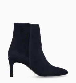 FREE LANCE Paris Bottine à talon aiguille zippée - Stella 65 - Cuir velours - Marine Best