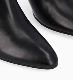 FREE LANCE Paris Bottine à talon aiguille zippée - Stella 85 - Cuir de veau lisse brillant - Noir Outlet