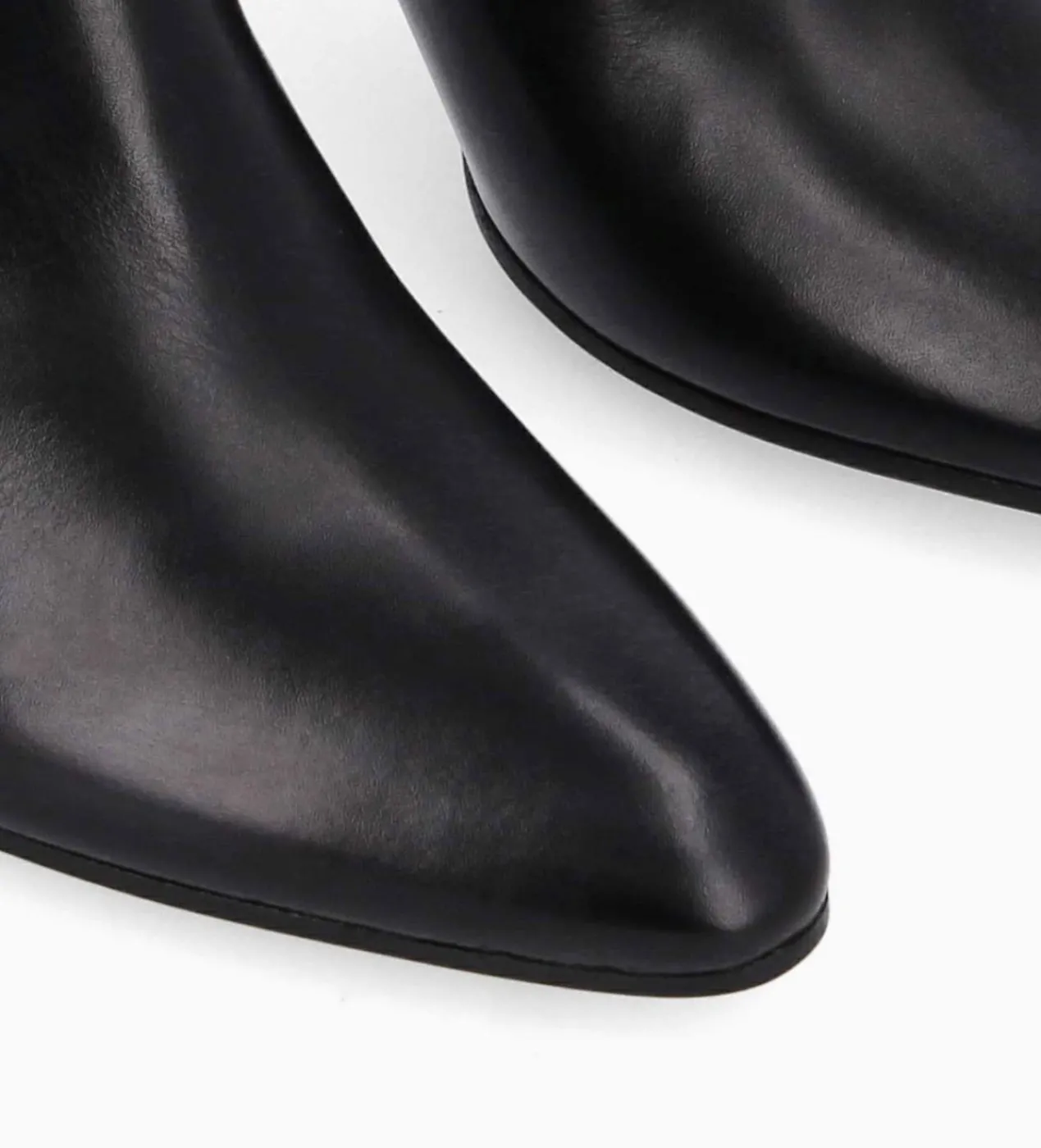 FREE LANCE Paris Bottine à talon aiguille zippée - Stella 85 - Cuir de veau lisse brillant - Noir Outlet