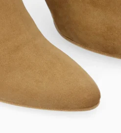 FREE LANCE Paris Bottine à talon aiguille zippée - Stella 65 - Cuir velours - Sienna Outlet