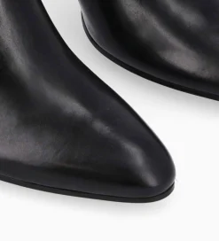 FREE LANCE Paris Bottine à talon aiguille zippée - Stella 65 - Cuir de veau lisse brillant - Noir Store