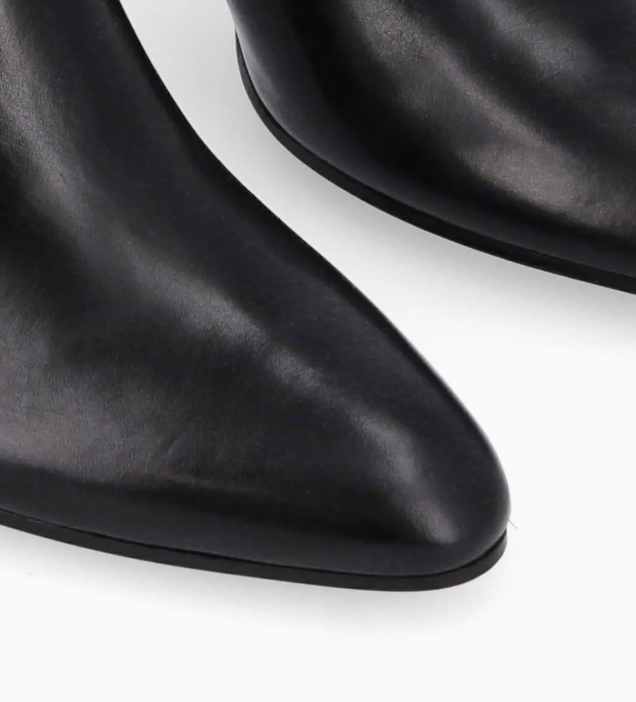 FREE LANCE Paris Bottine à talon aiguille zippée - Stella 65 - Cuir de veau lisse brillant - Noir Store
