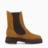 FREE LANCE Paris Bottine chelsea - Georgia - Cuir velours - Biscuit Discount