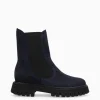 FREE LANCE Paris Bottine chelsea - Georgia - Cuir velours - Marine New