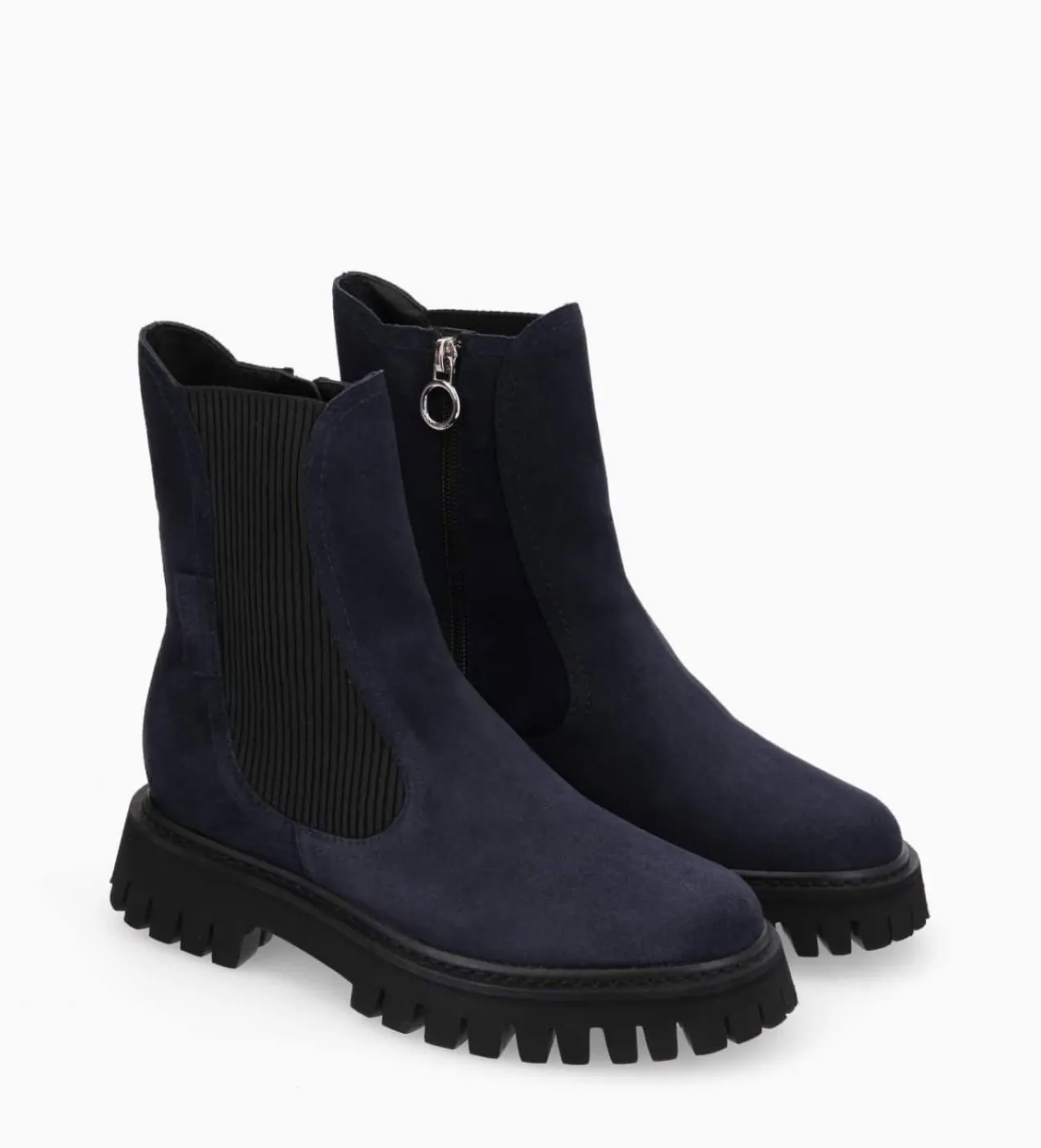 FREE LANCE Paris Bottine chelsea - Georgia - Cuir velours - Marine New