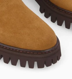 FREE LANCE Paris Bottine chelsea - Georgia - Cuir velours - Biscuit Discount