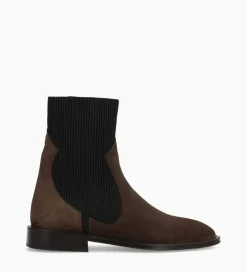 FREE LANCE Paris Bottine chelsea - Harri 25 - Cuir velours - Marron foncé Marronfoncé Flash Sale