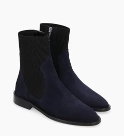 FREE LANCE Paris Bottine chelsea - Harri 25 - Cuir velours - Marine Shop
