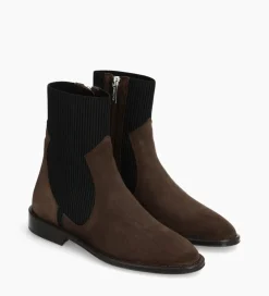 FREE LANCE Paris Bottine chelsea - Harri 25 - Cuir velours - Marron foncé Marronfoncé Flash Sale
