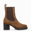 FREE LANCE Paris Bottine chelsea à talon - Jade 45 - Cuir velours - Brun Best