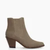 FREE LANCE Paris Bottine chelsea à talon - Jane 70 - Cuir velours - Grège New
