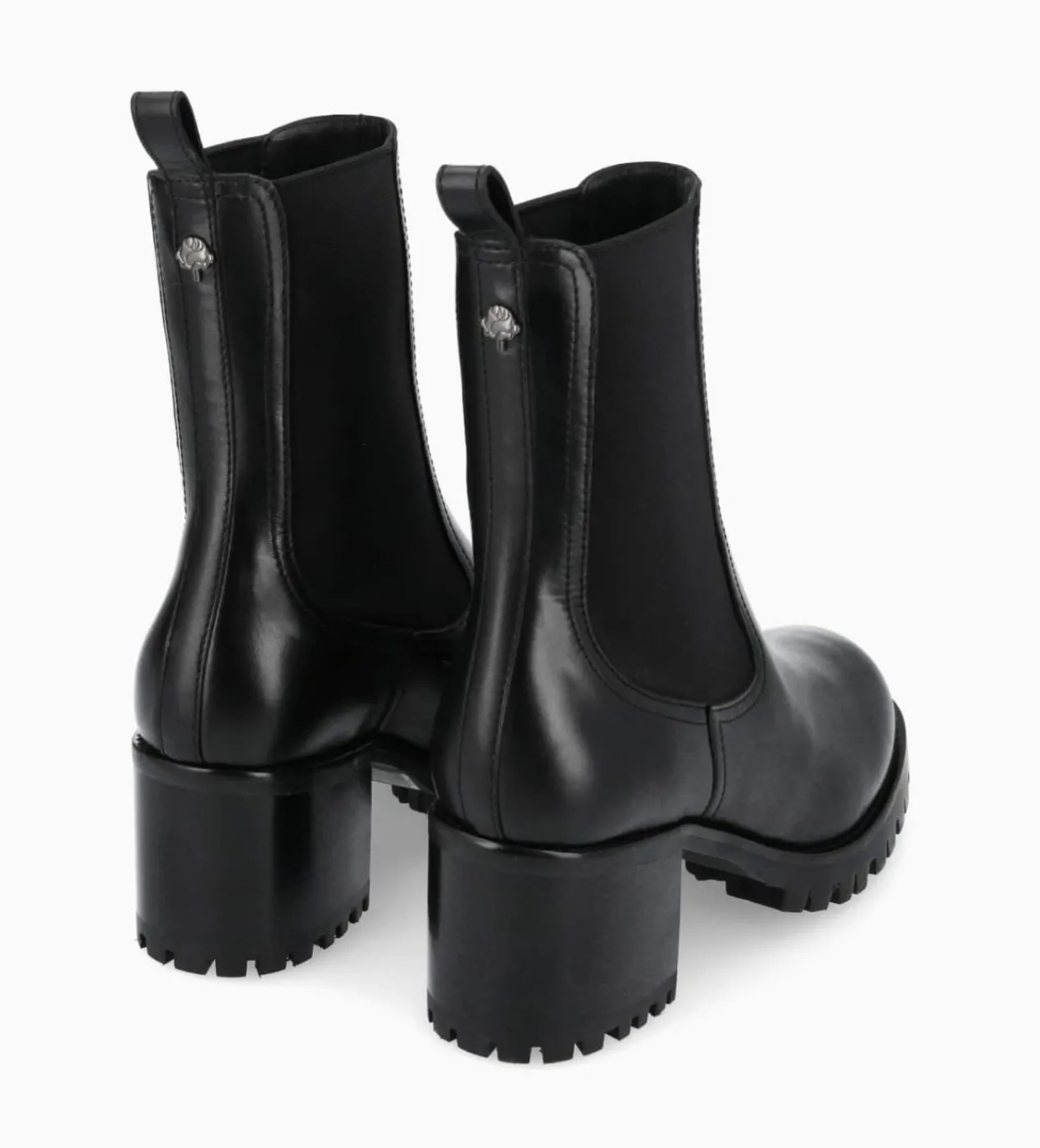 FREE LANCE Paris Bottine chelsea à talon - Jade 45 - Cuir de veau lisse brillant - Noir Best