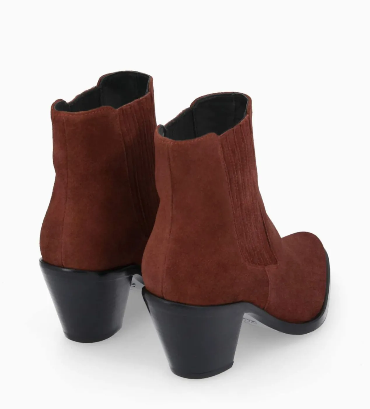 FREE LANCE Paris Bottine chelsea à talon - Jane 70 - Cuir velours - Grenat Best Sale