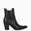 FREE LANCE Paris Bottine chelsea à talon - Sandy 80 - Cuir imprimé crocodile/Cuir lisse brillant - Noir Best Sale