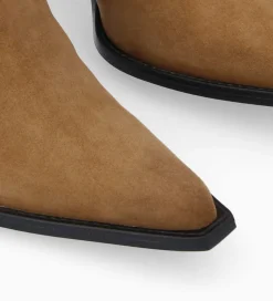 FREE LANCE Paris Bottine chelsea à talon - Sandy 80 - Cuir velours - Brun New